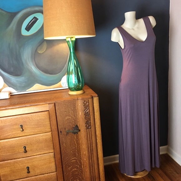 NWT Purple Reversible Pocket Maxi Dress - Picture 5 of 6